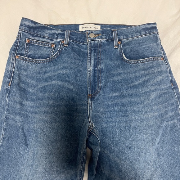 Denim Forum Blue Wide Leg Jeans - Picture 5 of 7